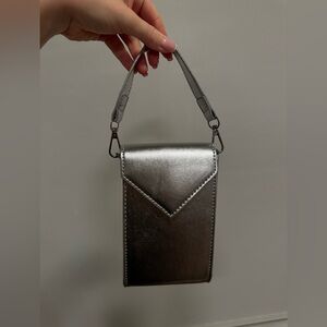 Silver Metallic Women's Bag
